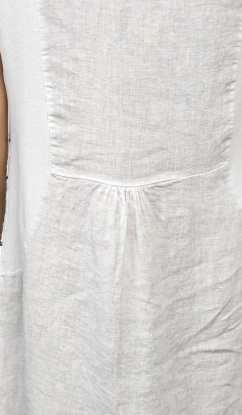 Linen Floral Embroidered Shift Summer Dress